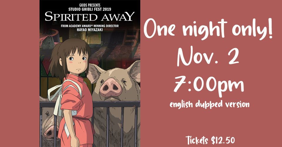Spirited Away, Athena Grand, Athens, 2 November 2022