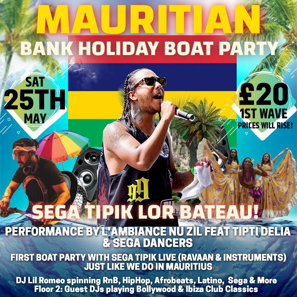 Mauritian Boat party and after party - May Bank Holiday weekend