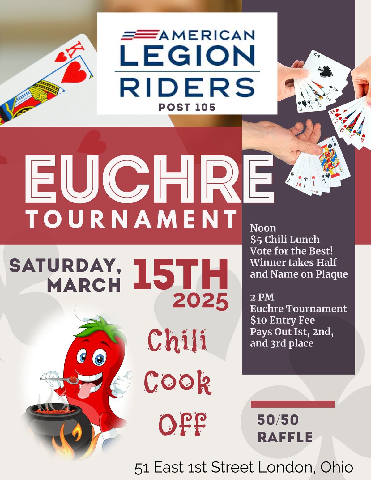 American Legion Riders - Euchre Tournament and Chili Cook Off