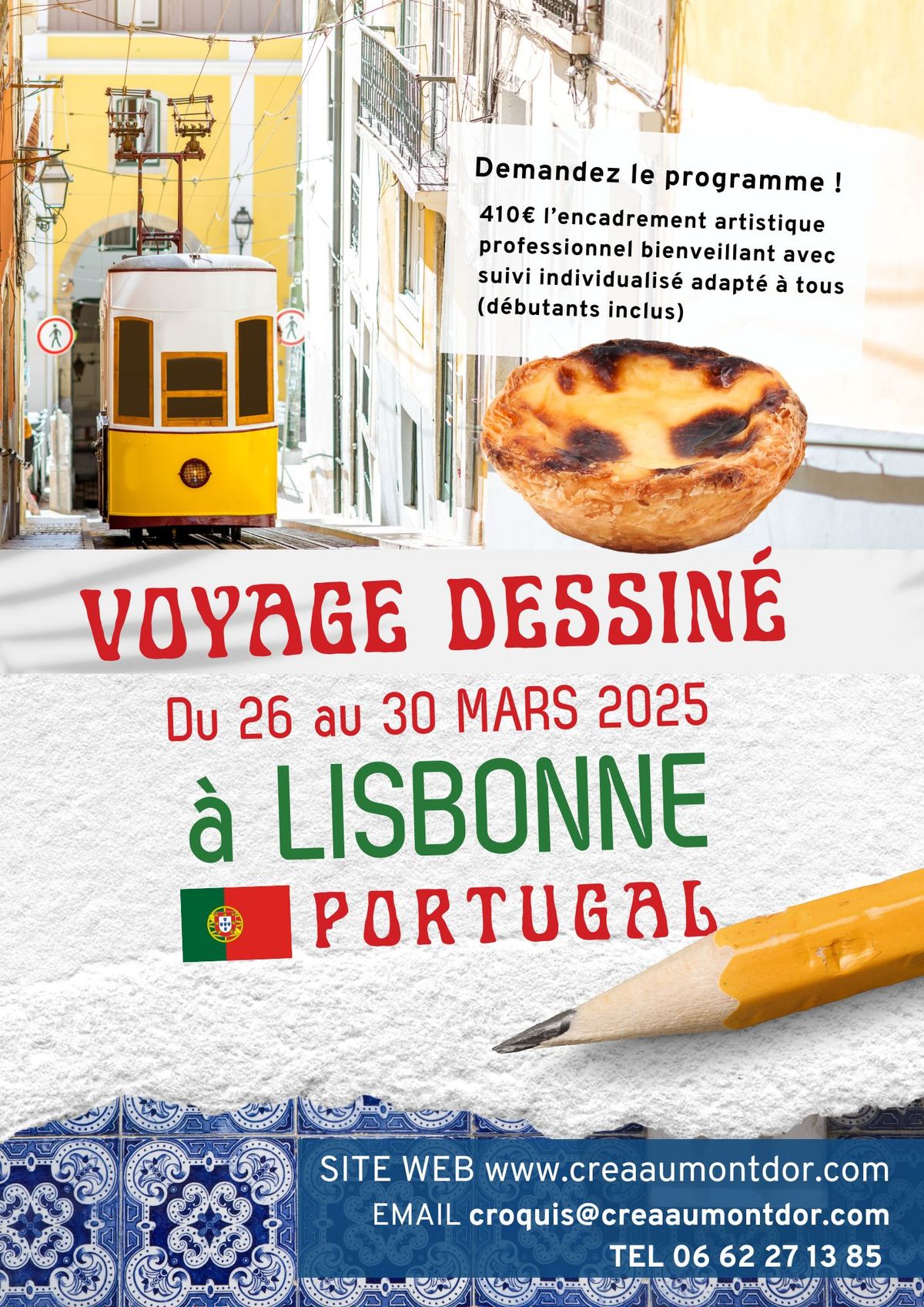 Stage carnet de voyage \u00e0 Lisbonne, PORTUGAL