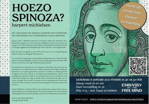 Theatervoorstelling & Nieuwjaarsborrel: Hoezo Spinoza?, door Harpert Michielsen
