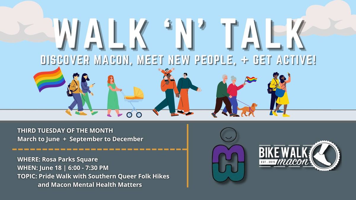 Walk 'n' Talk: Pride Walk with Southern Queer Folk Hikes and MMHM