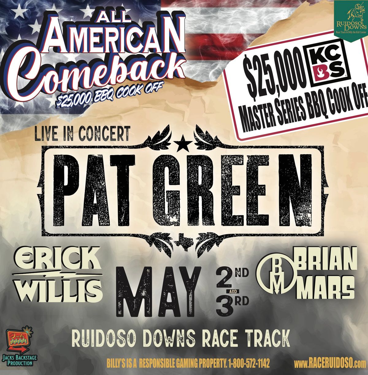 All American Comeback $25,000 BBQ Cook Off & Concert