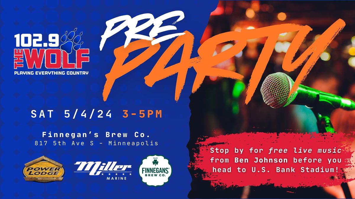 102.9 The Wolf Kenny Pre-Party at Finnegan's