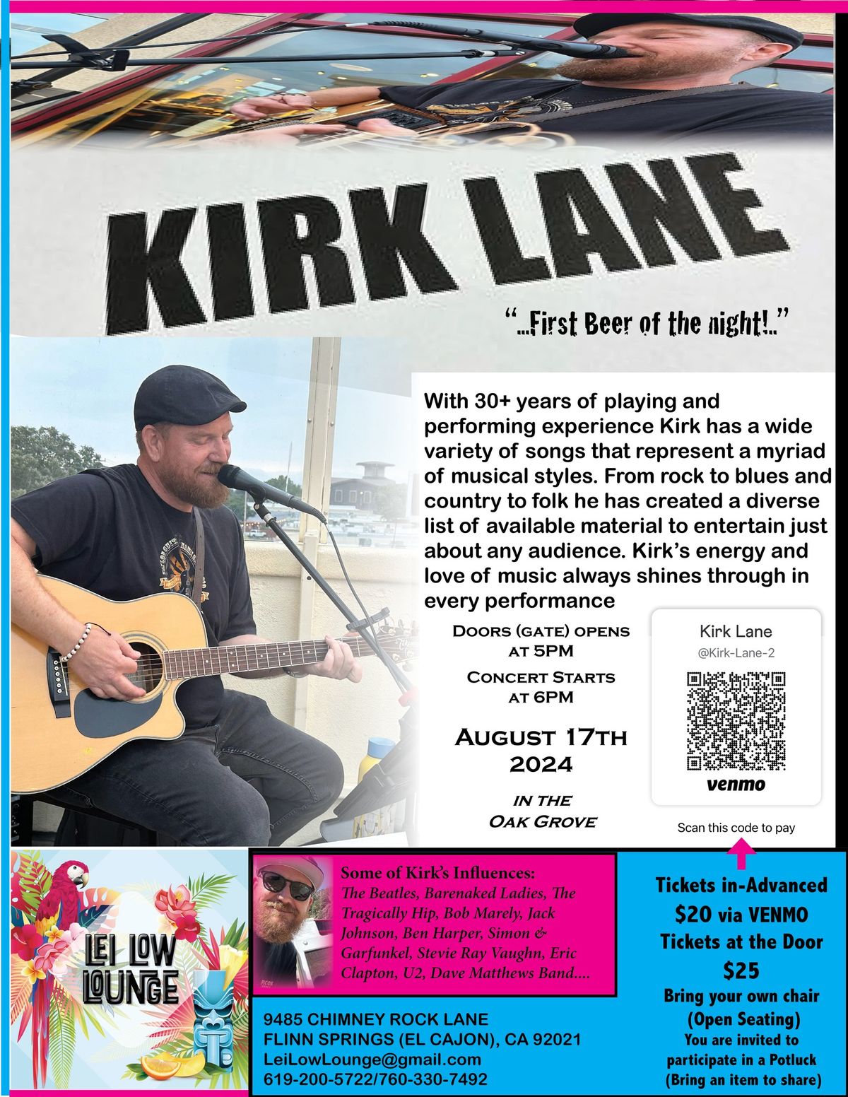 Kirk Lane Live at Lei Low Lounge