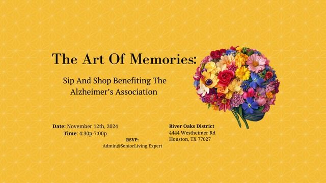 The Art of Memories: Sip & Shop For Alzheimer's in River Oaks District