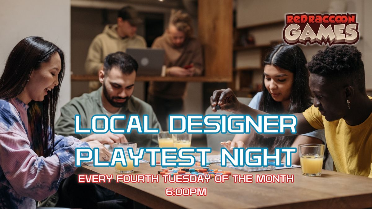 Local Designer Playtest Night at Red Raccoon Games