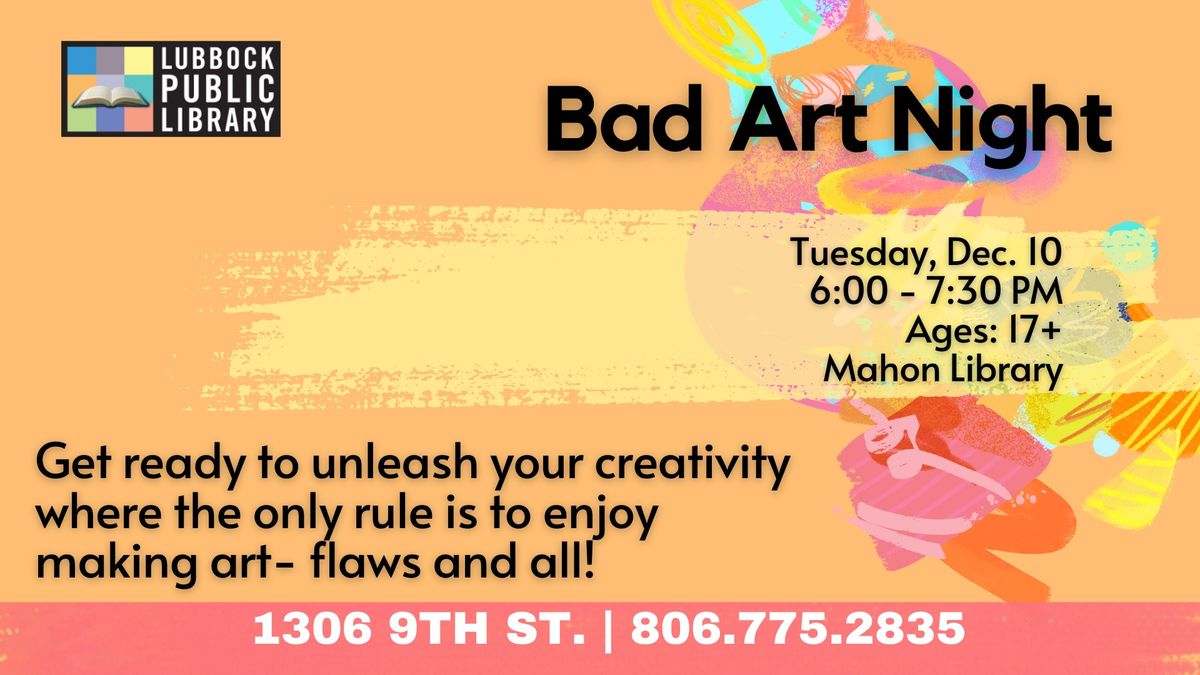 Bad Art Night at Mahon Library