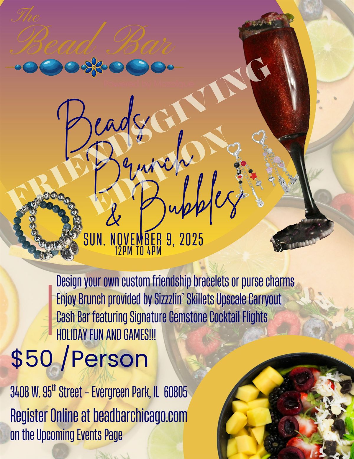 Friendsgiving Beads, Brunch, and Bubbly at The Bead Bar