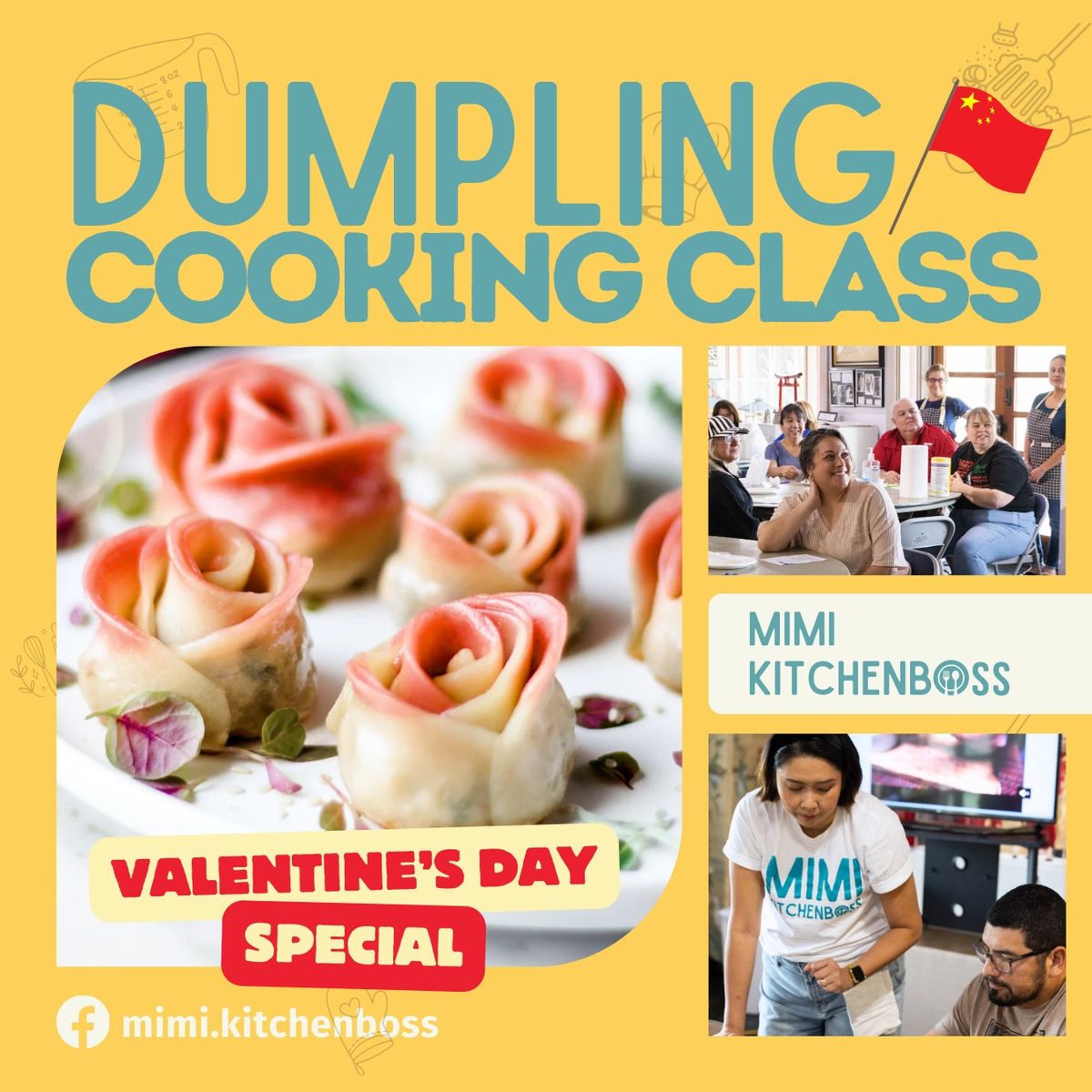 Chinese Dumplings Cooking Class - Valentine\u2019s Day Special