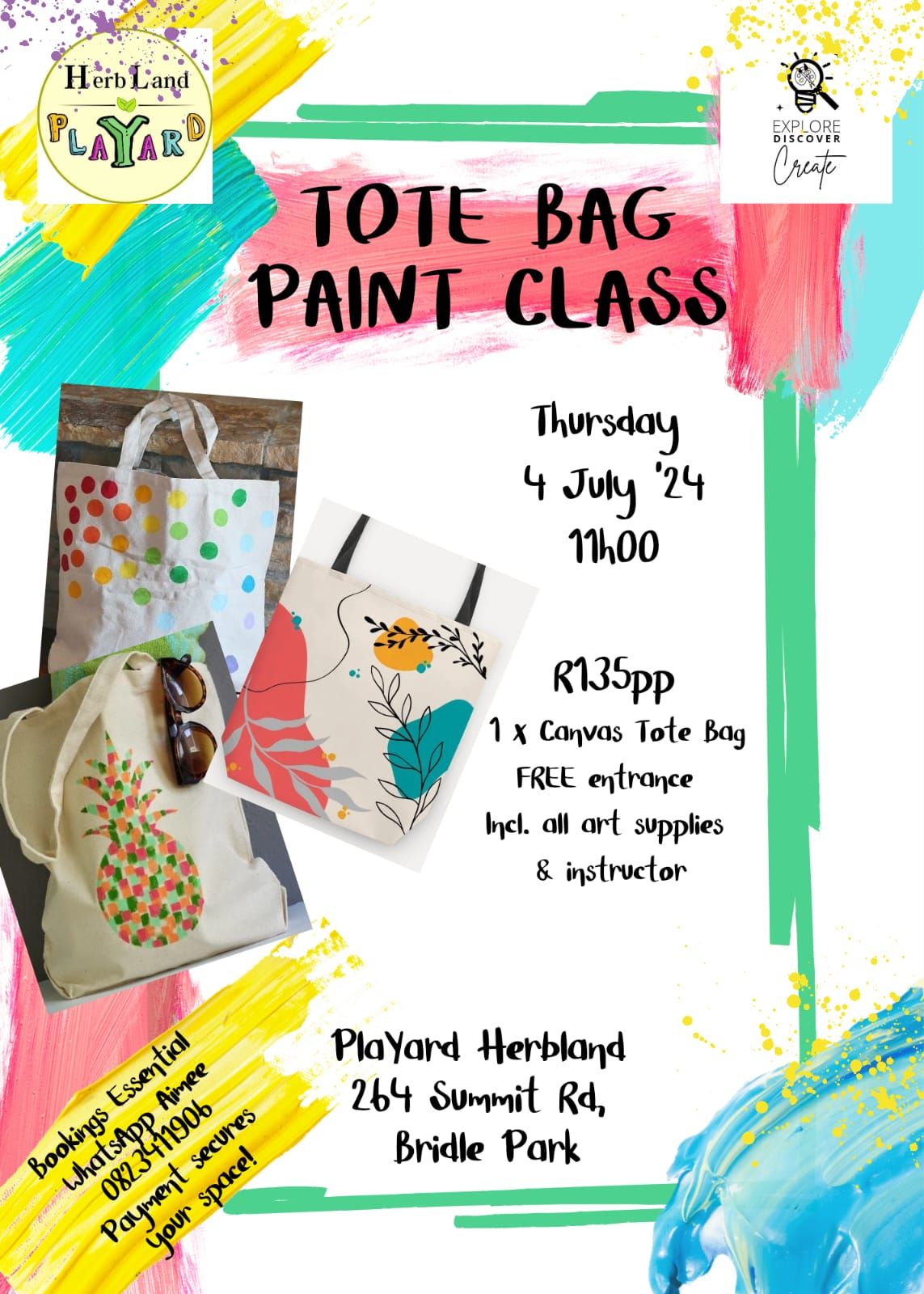 Tote Bag Paint Class