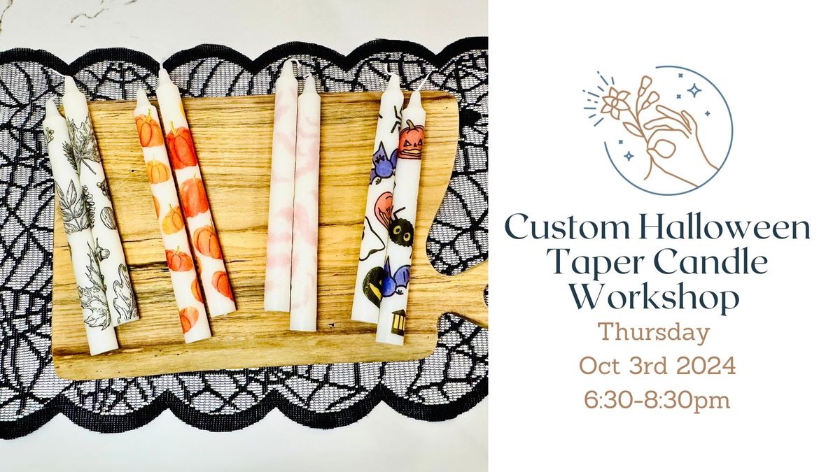 Custom Halloween Taper Candles Workshop with Heirloom Bluetique - 10\/3\/24