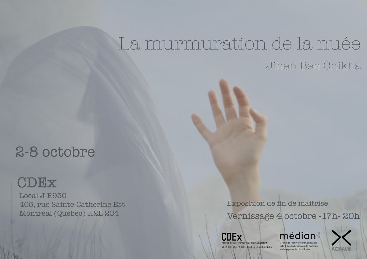 Vernissage : La murmuration de la nu\u00e9e, Jihen Ben Chikha