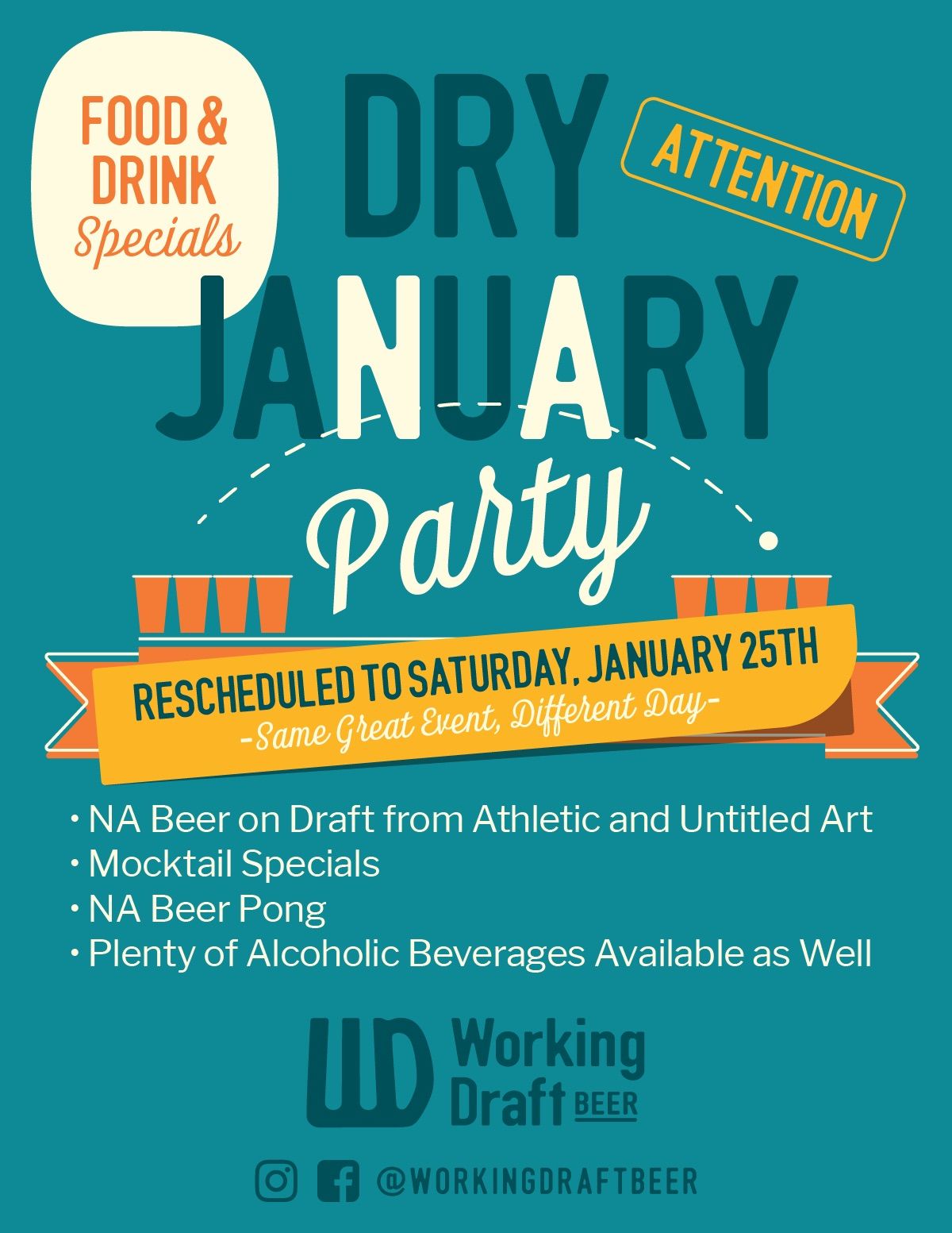 Dry January Party at Working Draft