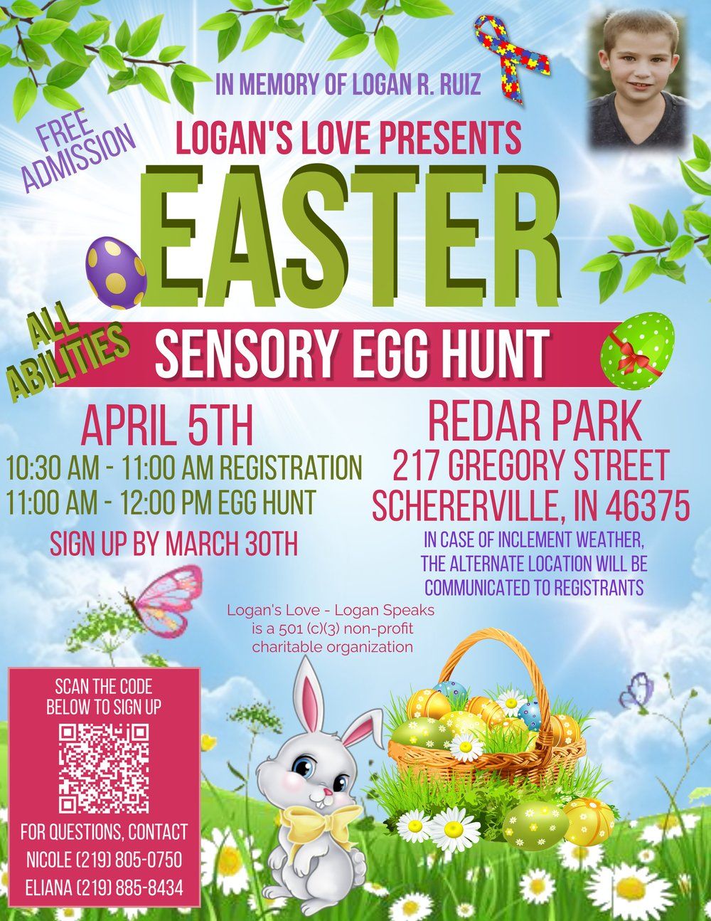 Logan's Love - Sensory Friendly Egg Hunt