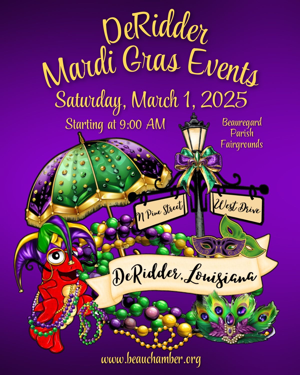 2025 DeRidder Mardi Gras Events & Parade