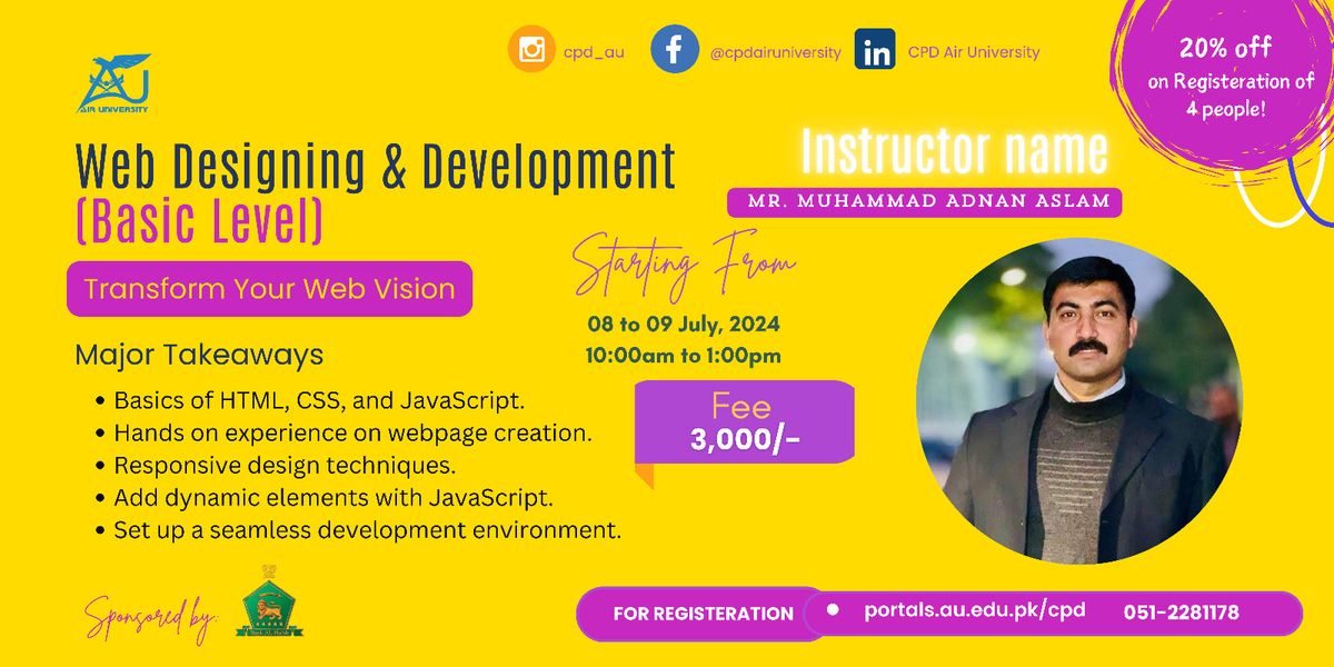 Workshop Web Designing & Development (Basic Level)