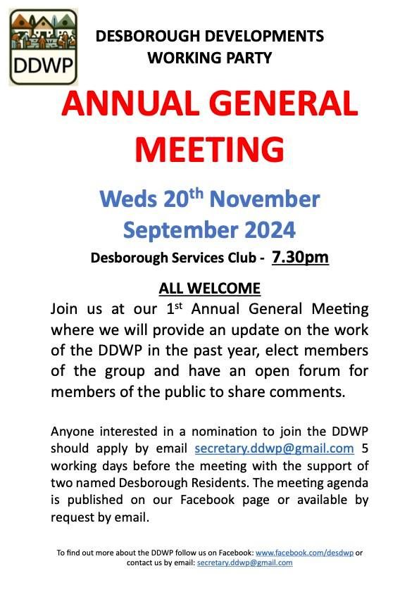 DDWP - Annual General Meeting (open to the public)