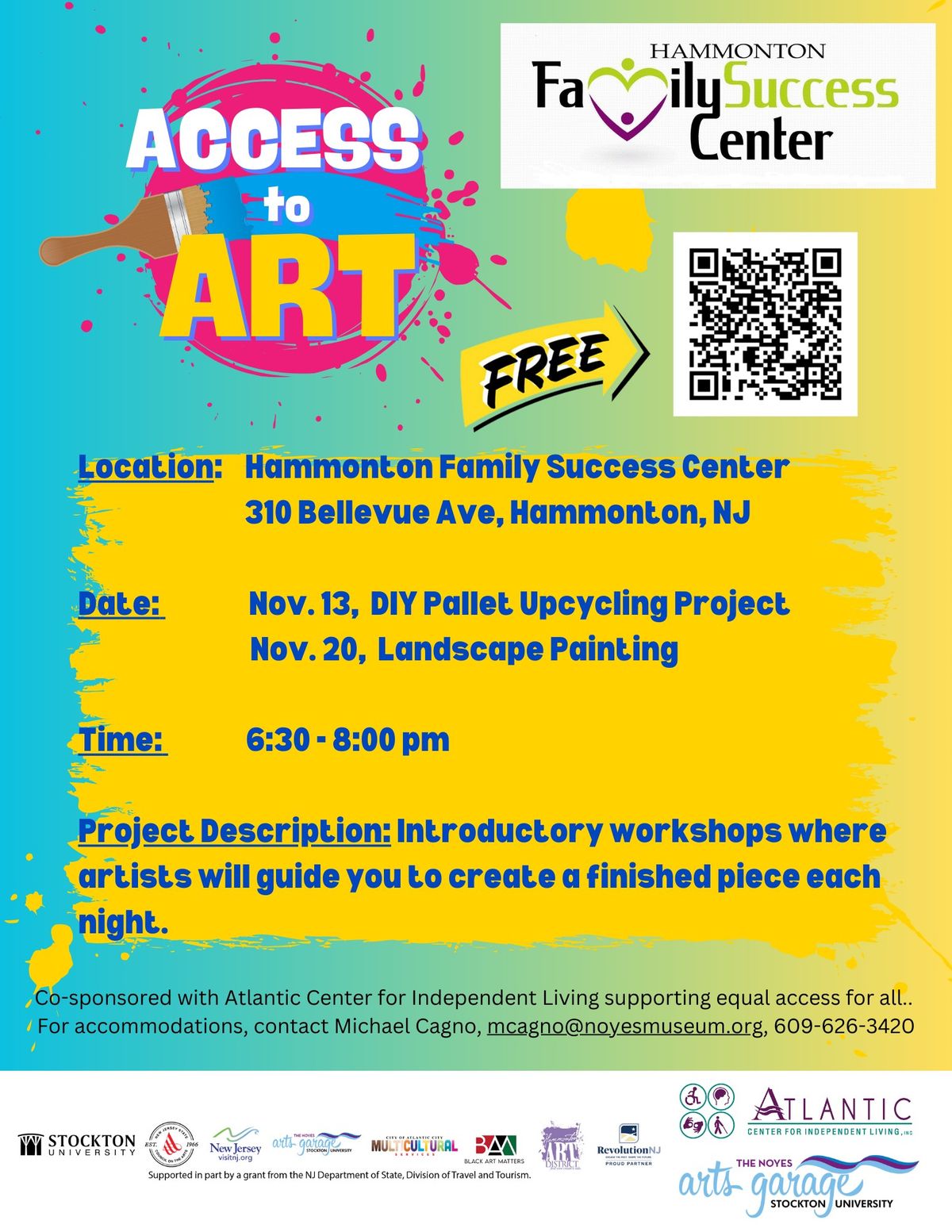 Noyes 'Access to Art' workshops at the Hammonton Family Success Center