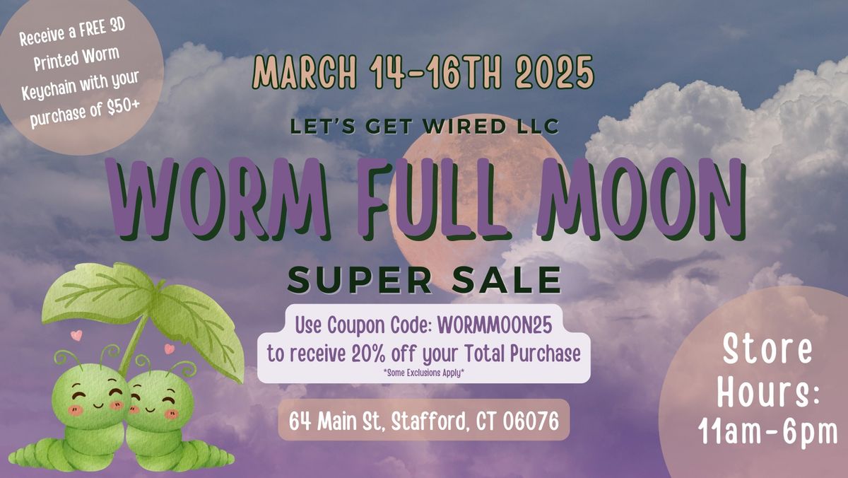 Worm Full Moon Super Sale\ud83d\udcb8\ud83c\udf11\ud83c\udf1f