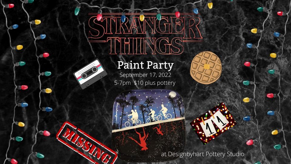 Paint Your Own Pottery-Stranger Things paint party