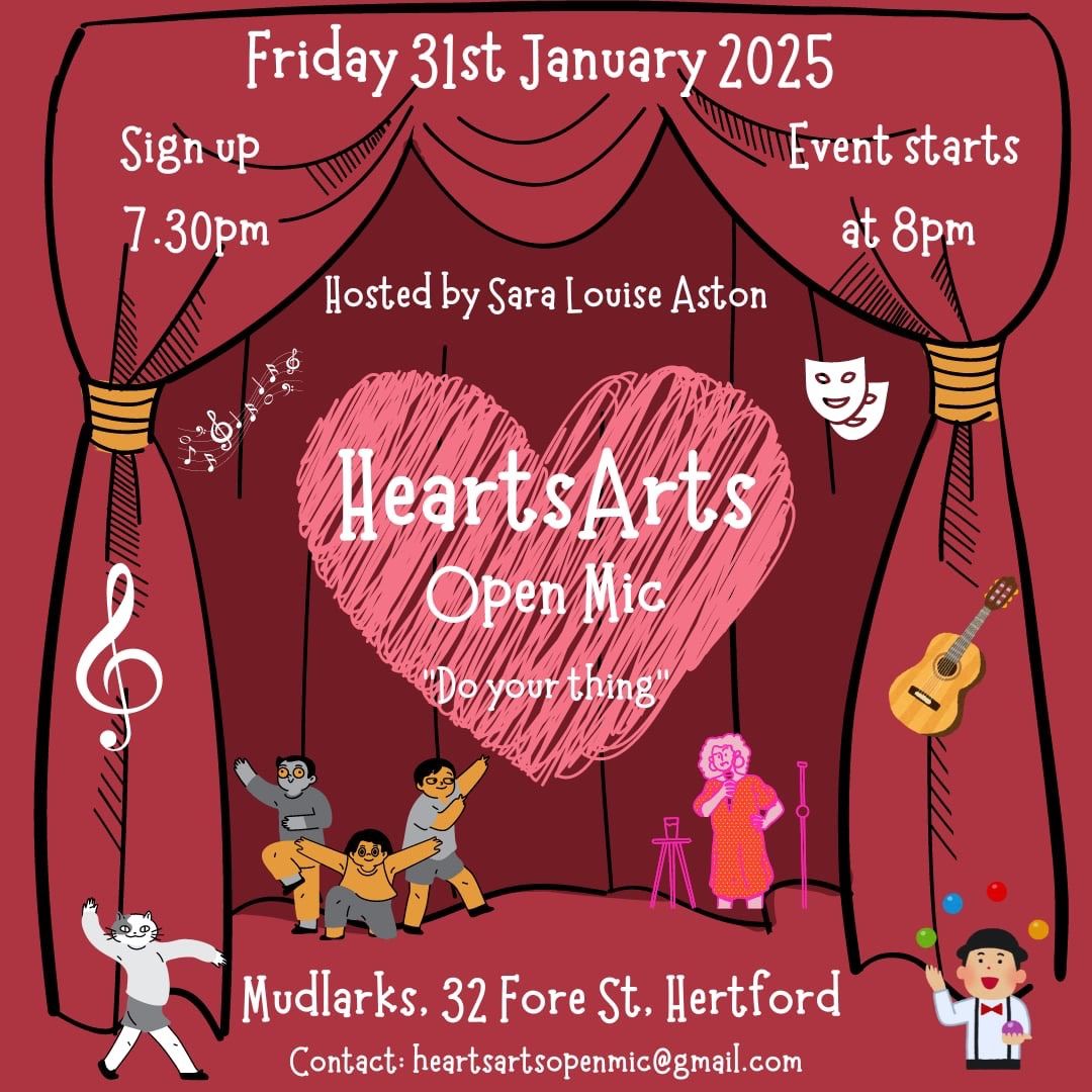 HeartsArts Open Mic LAUNCH NIGHT \ud83c\udfad