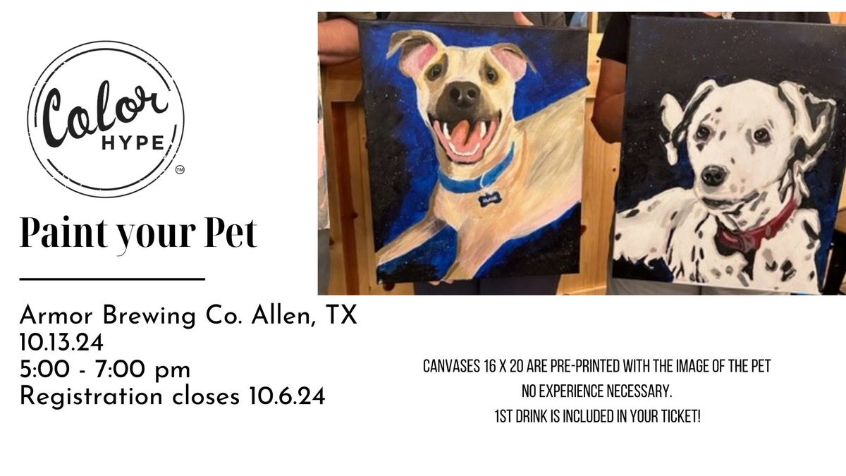 Paint your Pet @ Armor Brewing 