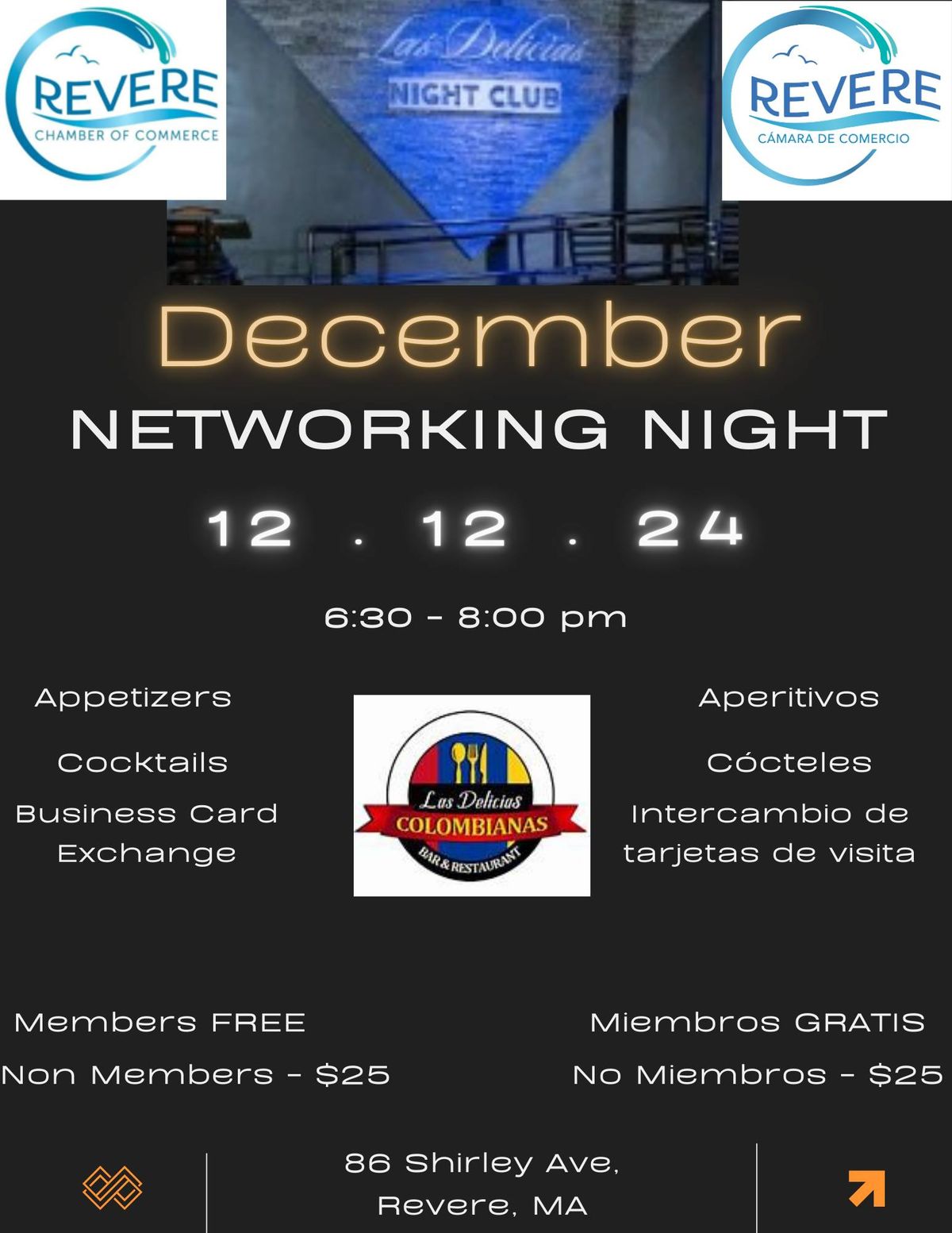 NETWORKING NIGHT @ LAS DELICIAS COLOMBIANAS