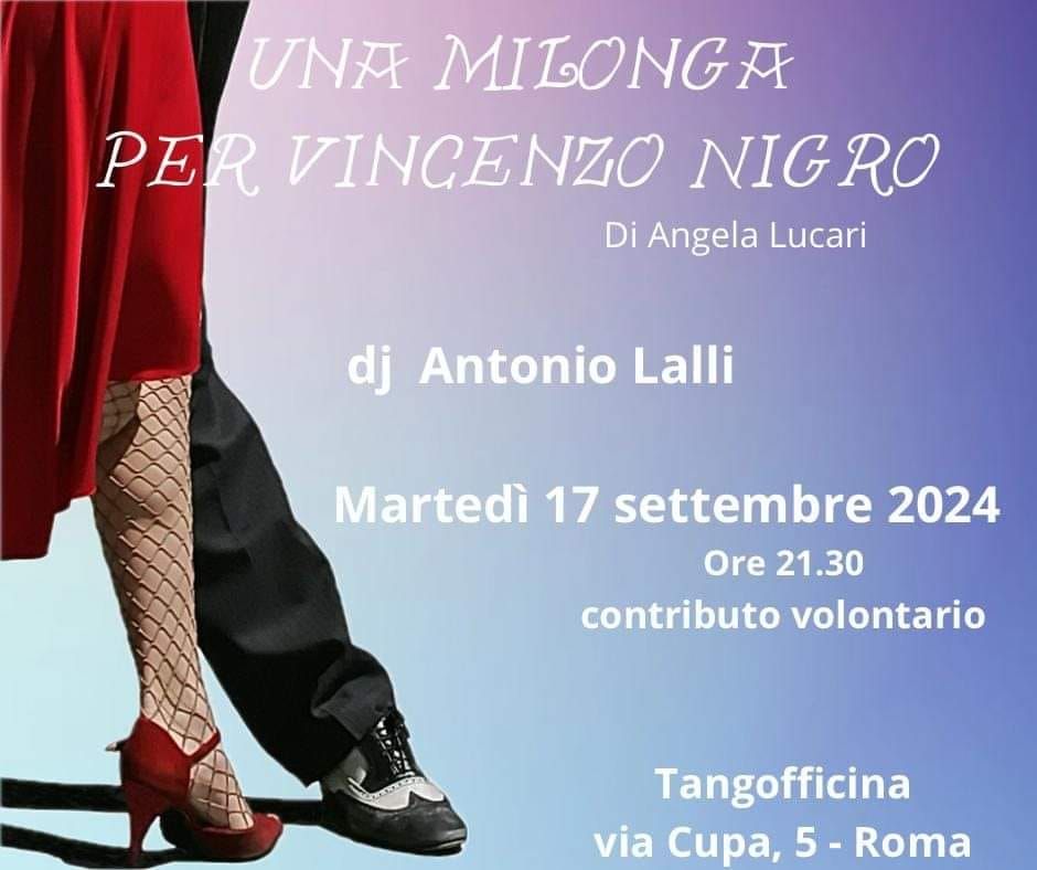 Una Milonga per Vincenzo Nigro