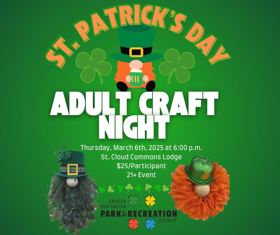 ST. PATRICK'S DAY ADULT CRAFT NIGHT