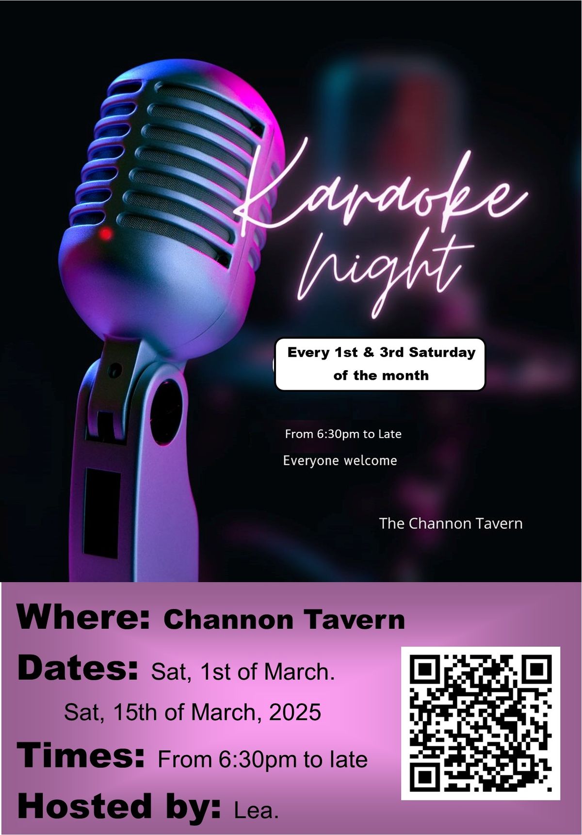 Karaoke Night at The Channon Tavern