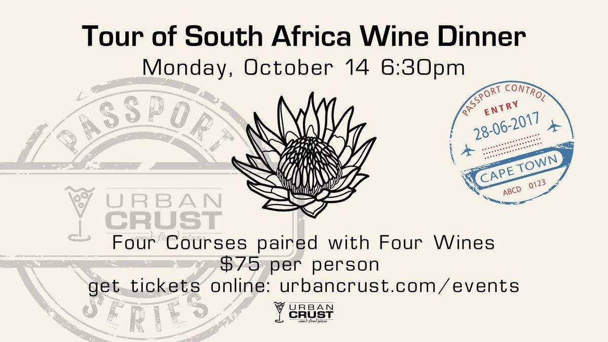 Tour of South Africa Wine Dinner