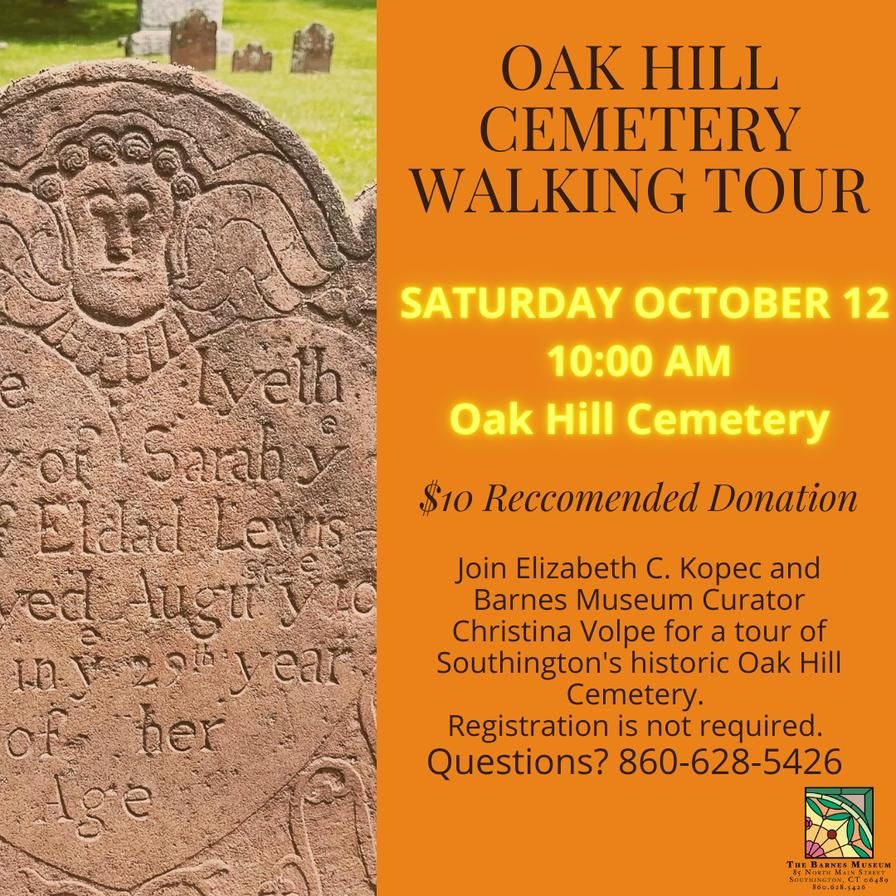 Oct. 12 Oak Hill Cemetery Walking Tour 