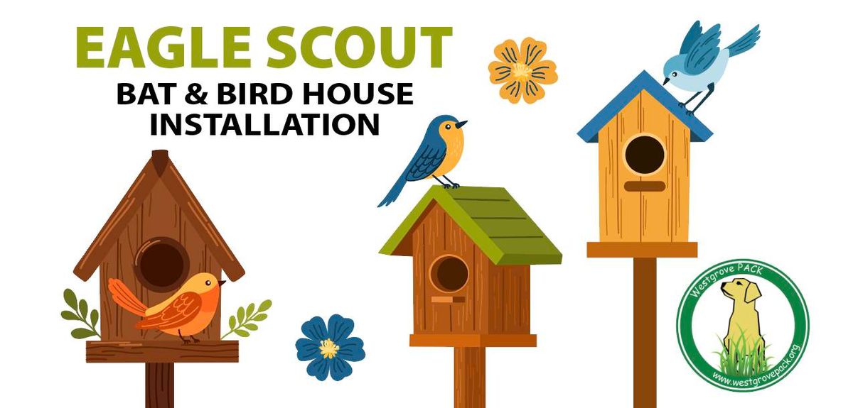 Eagle Scout Project- Bat & Bird House Installation