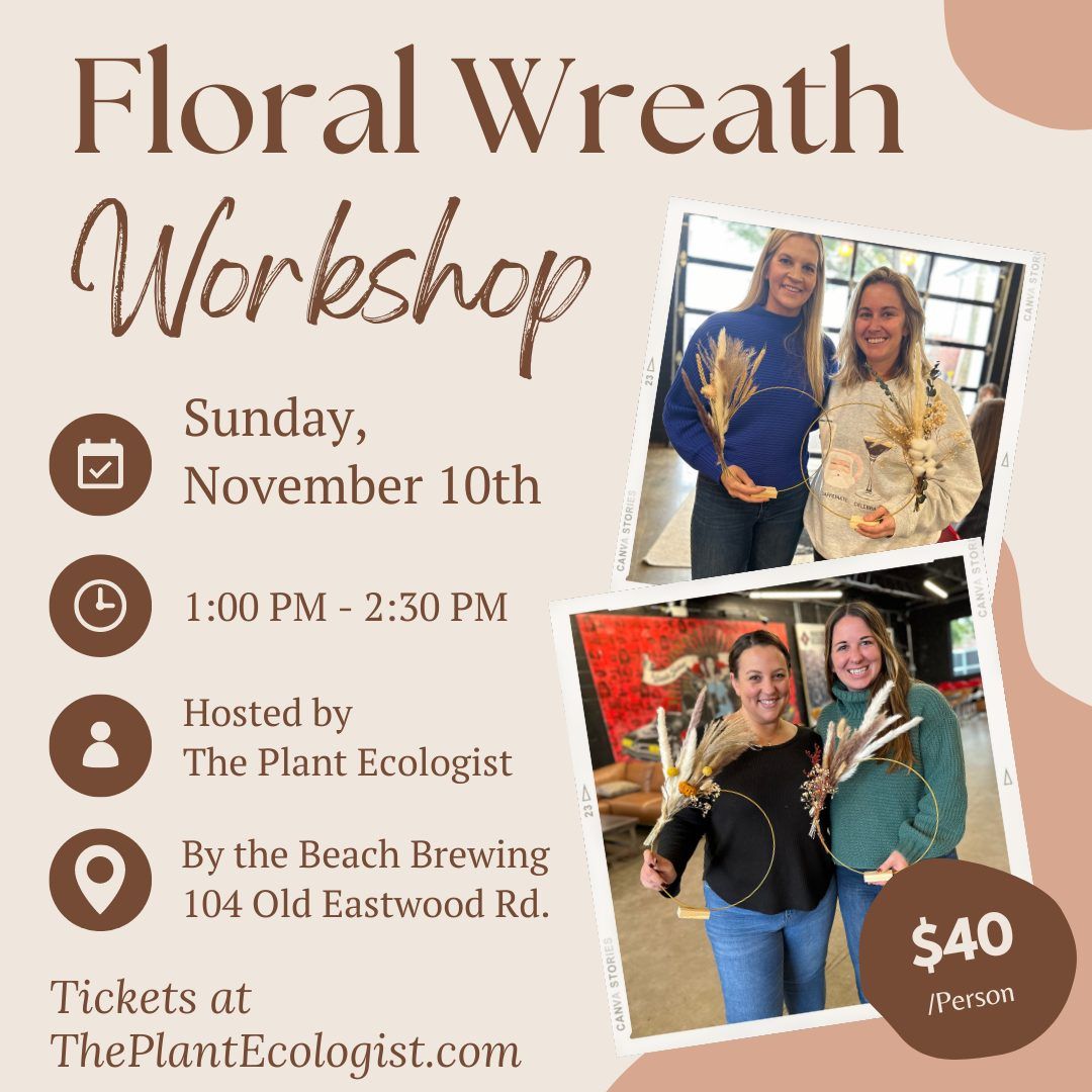 Dried Floral Wreath Workshop at By the Beach Brewing