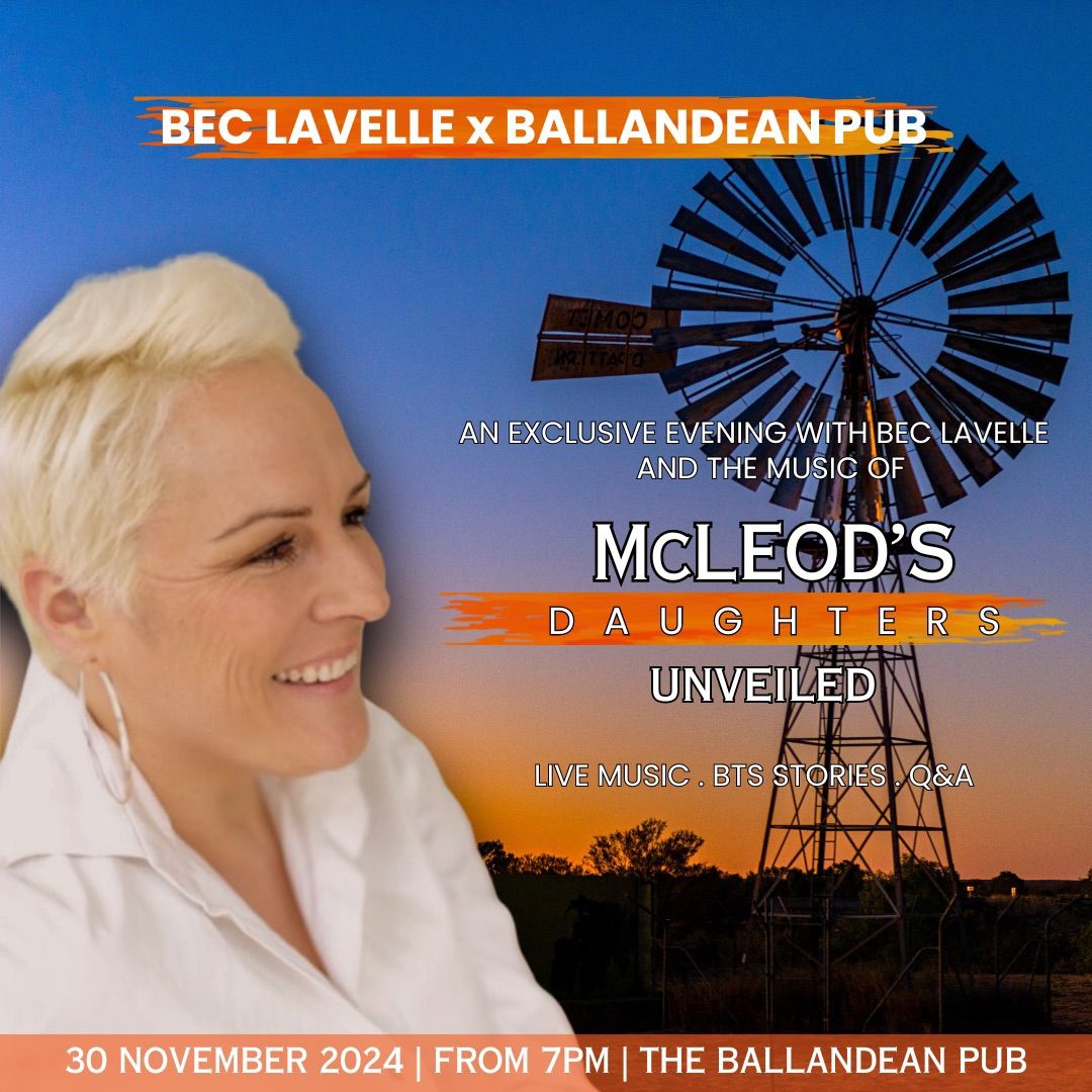 A night with Bec Lavelle & the Music from McLeod's Daughters