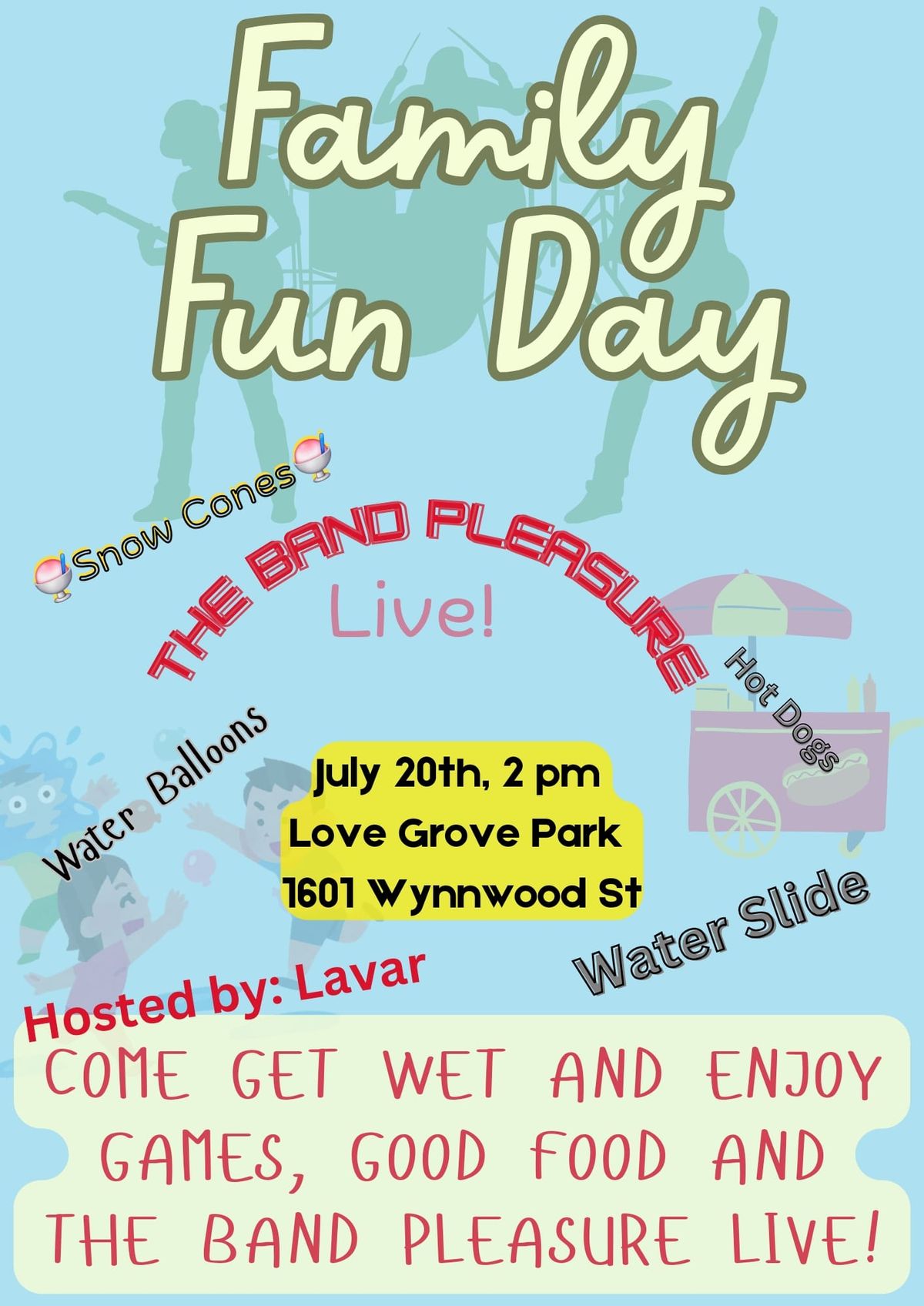 Family Fun Day featuring The Band Pleasure 