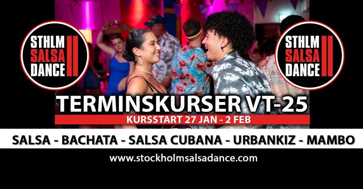 V\u00e5rens terminskurser startar 27 januari \u2013 2 februari p\u00e5 Stockholm Salsa Dance!