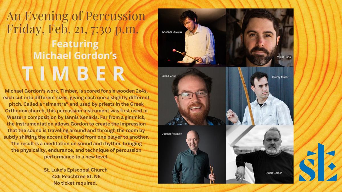 An Evening of Percussion: Michael Gordon's TIMBER