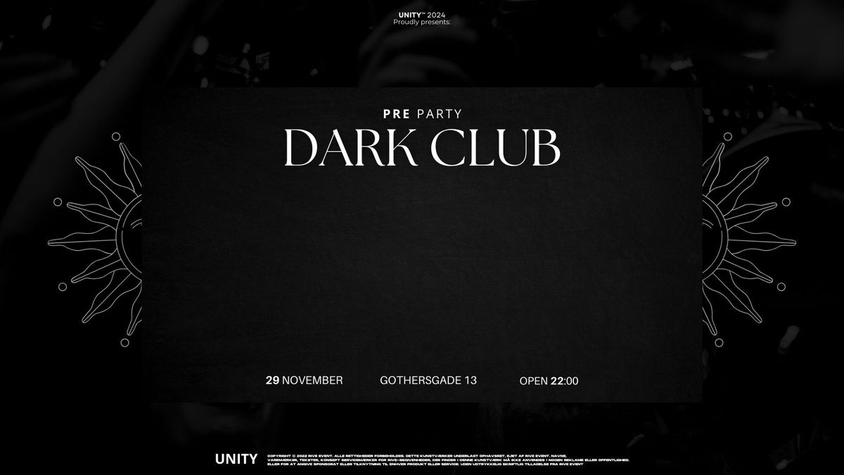 DARKCLUB \/\/ \u00c5BNINGSFEST \/\/ PRE PARTY