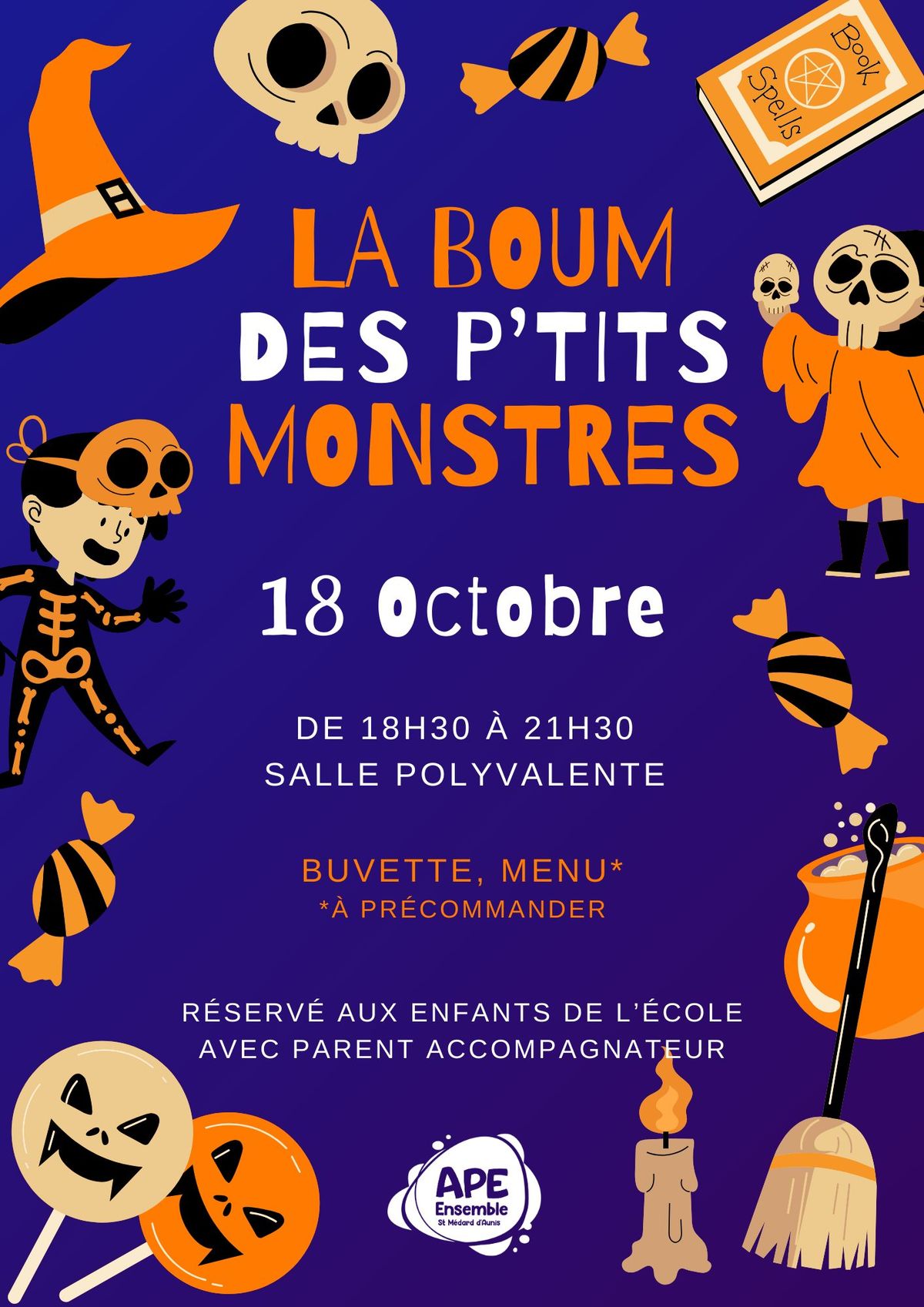 \ud83c\udf83\ud83d\udc7b BOUM D'HALLOWEEN \ud83d\udc7b\ud83c\udf83 - Vendredi 18 Octobre - APE ENSEMBLE