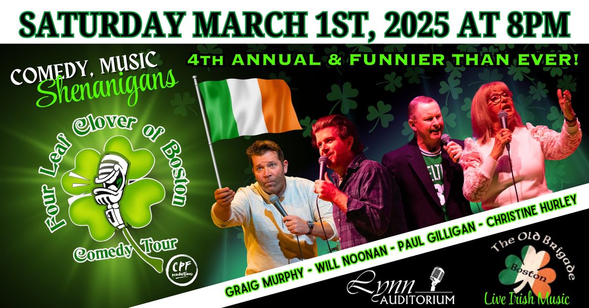 4th Annual Four Leaf Clover of Boston Comedy and Music show