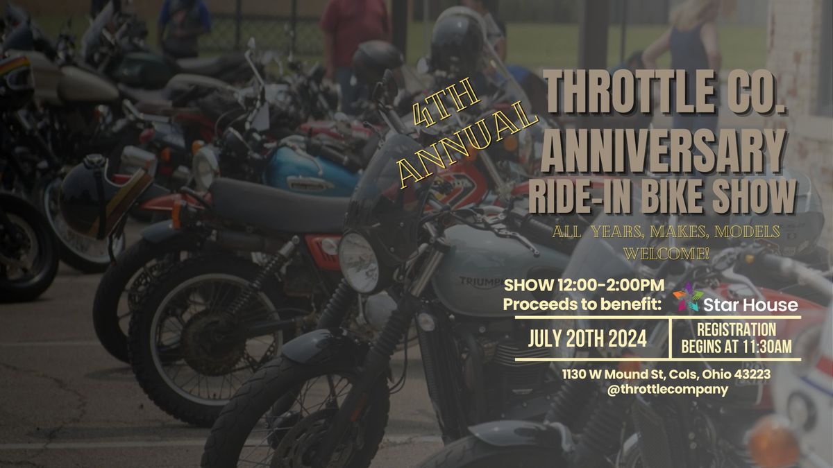 4th Annual Anniversary Ride-In Bike Show benefitting Star House