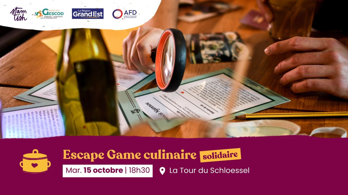 \ud83d\udd0e Escape Game culinaire solidaire 