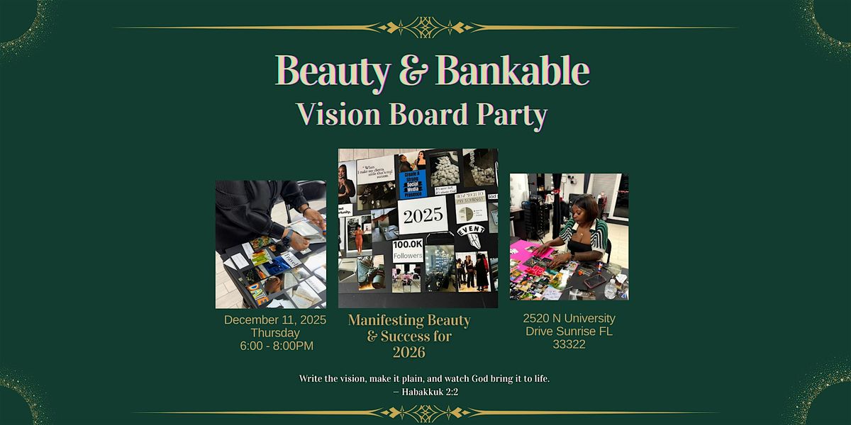 Beauty and Bankable Vision Board Party