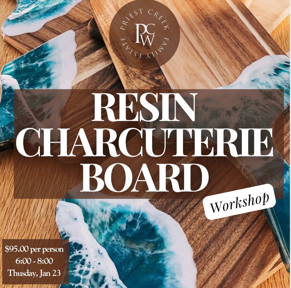 Resin Art Workshop: Create Your Own Charcuterie Board