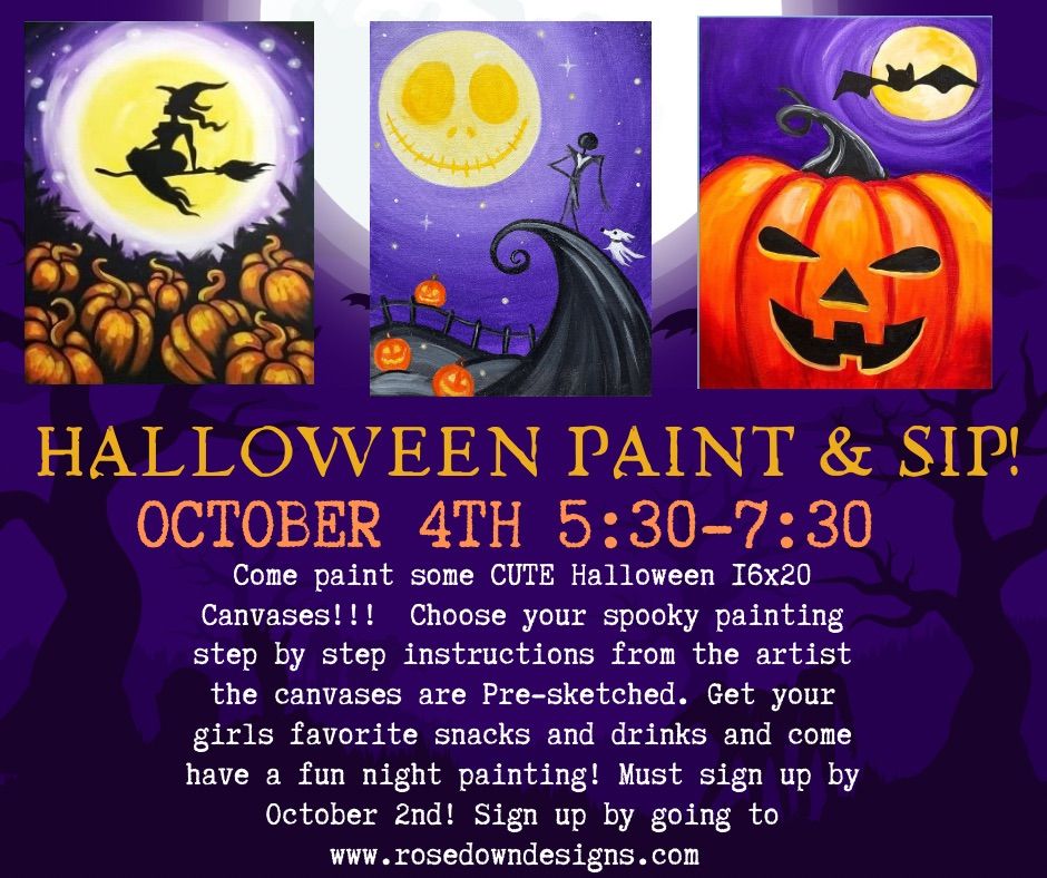 Halloween Canvas Paint and Sip