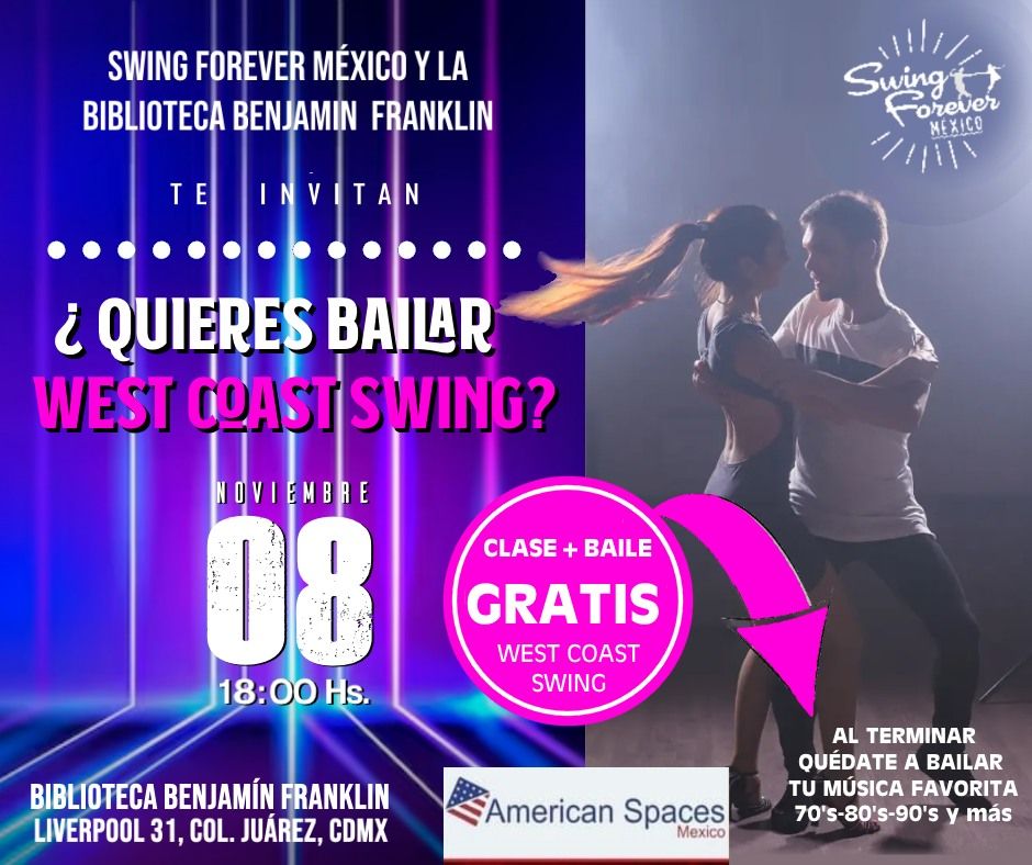 GRATIS || Clase de West Coast Swing + Baile Social 70s, 80s, 90s y m\u00e1s...