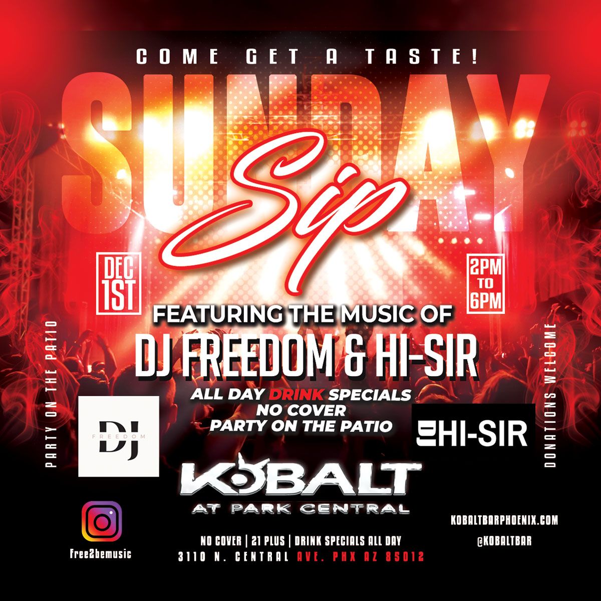 Sunday Sip with DJ Freedom and 