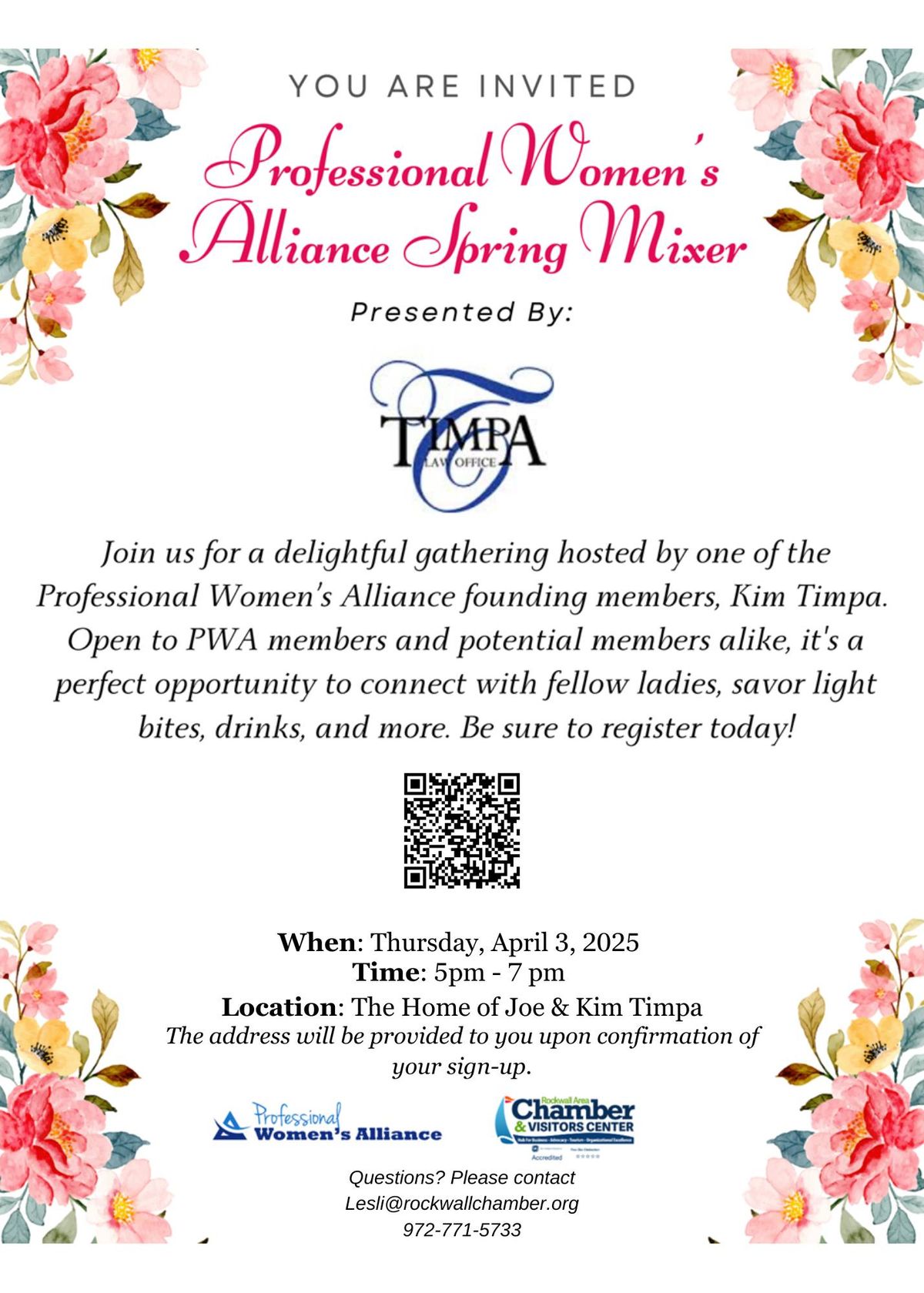 Professional Women's Alliance Spring Mixer